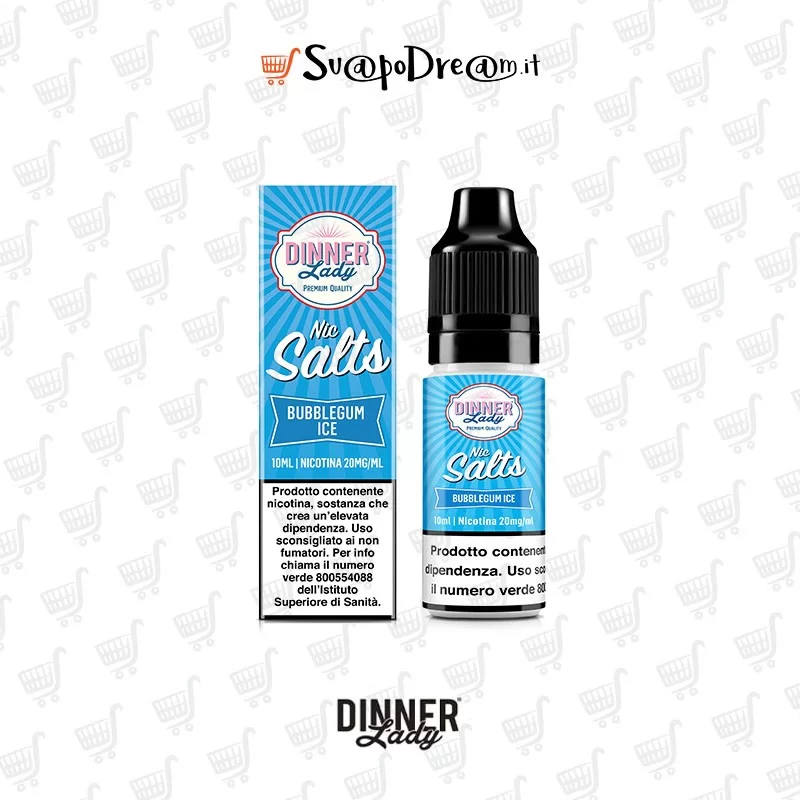 DINNER LADY - Liquido Salts 10ml BUBBLEGUM ICE