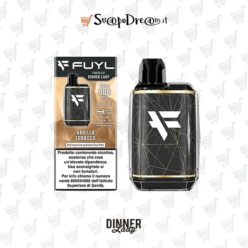 DINNER LADY - Pod Mod Starter Kit FUYL VANILLA TOBACCO 800 PUFF