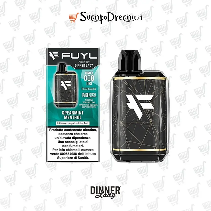 DINNER LADY - Pod Mod Starter Kit FUYL SPEARMINT MENTHOL 800 PUFF