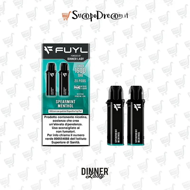 DINNER LADY - Cartuccia Pod Precaricata FUYL SPEARMINT MENTHOL 2pz