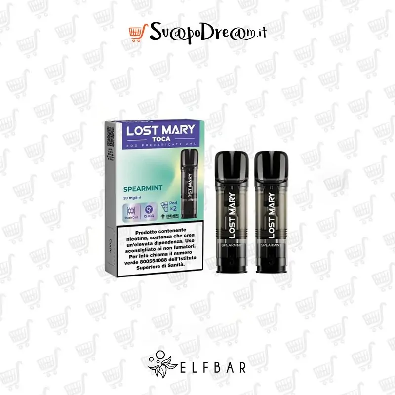 ELFBAR LOST MARY TOCA AIR - Pod Precaricata SPEARMINT 2pz