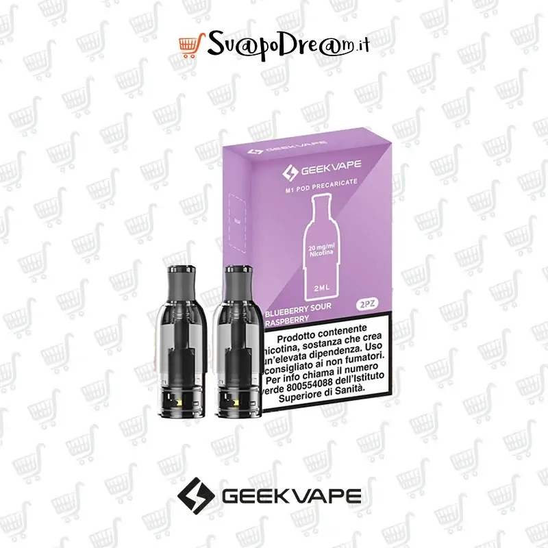 GEEKVAPE - Pod Precaricata Wenax M1 BLUEBERRY SOUR RASPBERRY 2pz