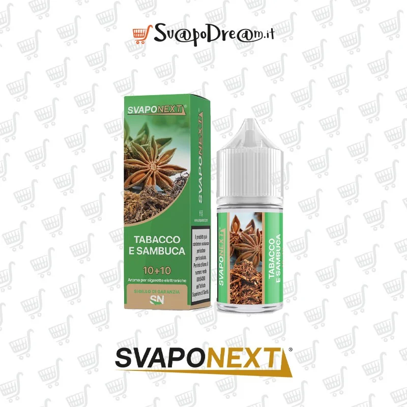 SVAPONEXT - Aroma Mini Shot 10ml Starter Flavour TABACCO E SAMBUCA