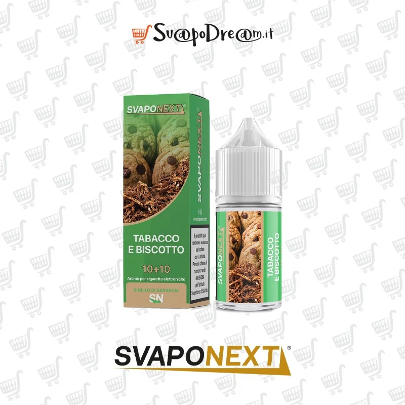 SVAPONEXT - Aroma Mini Shot 10ml Starter Flavour TABACCO E BISCOTTO