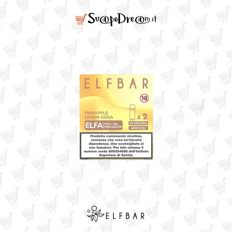 ELFBAR ELFA - Cartuccia Pod Precaricata PINEAPPLE LEMON SODA 2pz