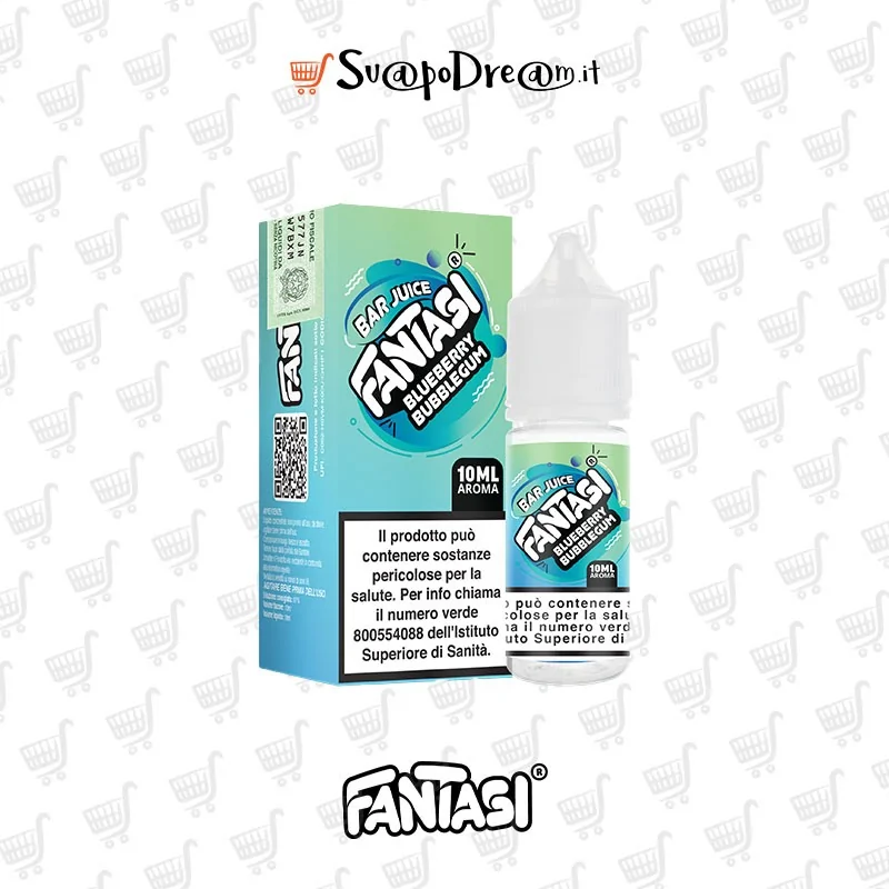 FANTASI VAPE - Aroma Concentrato 10ml Bar Juice BLUEBERRY BUBBLEGUM