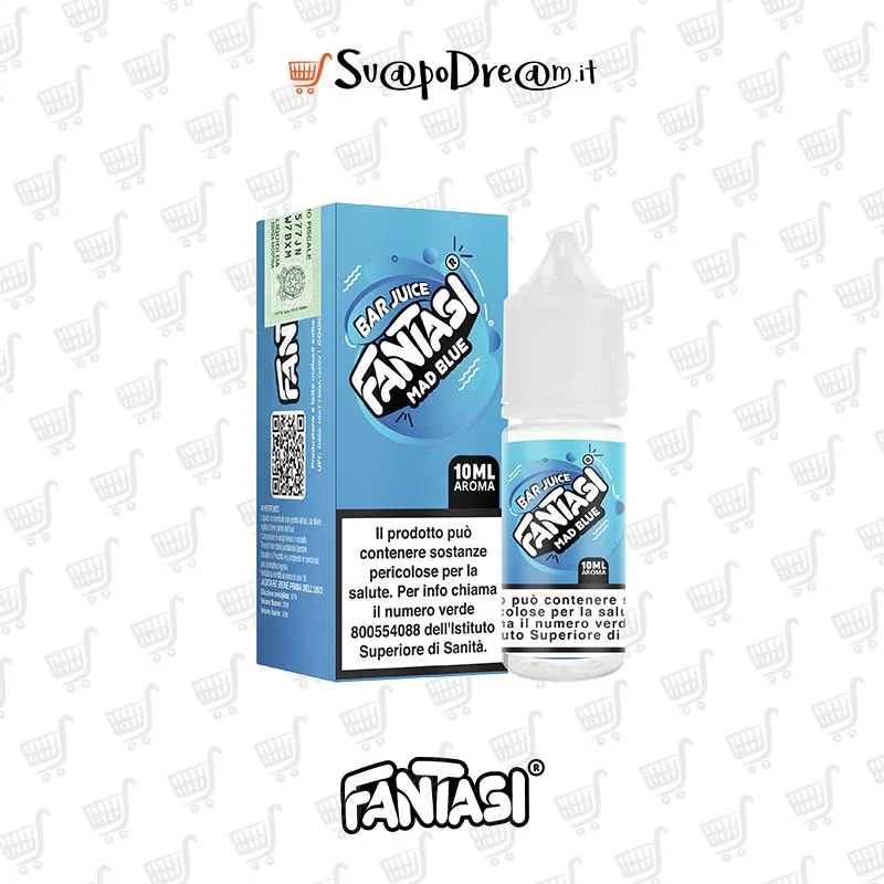 FANTASI VAPE - Aroma Concentrato 10ml Bar Juice MAD BLUE