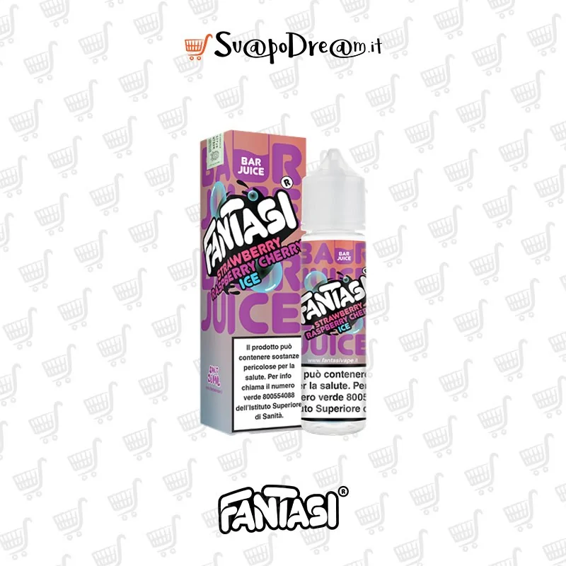 FANTASI VAPE BAR JUICE - Aroma Shot 20ml STRAWBERRY RASPBERRY CHERRY ICE