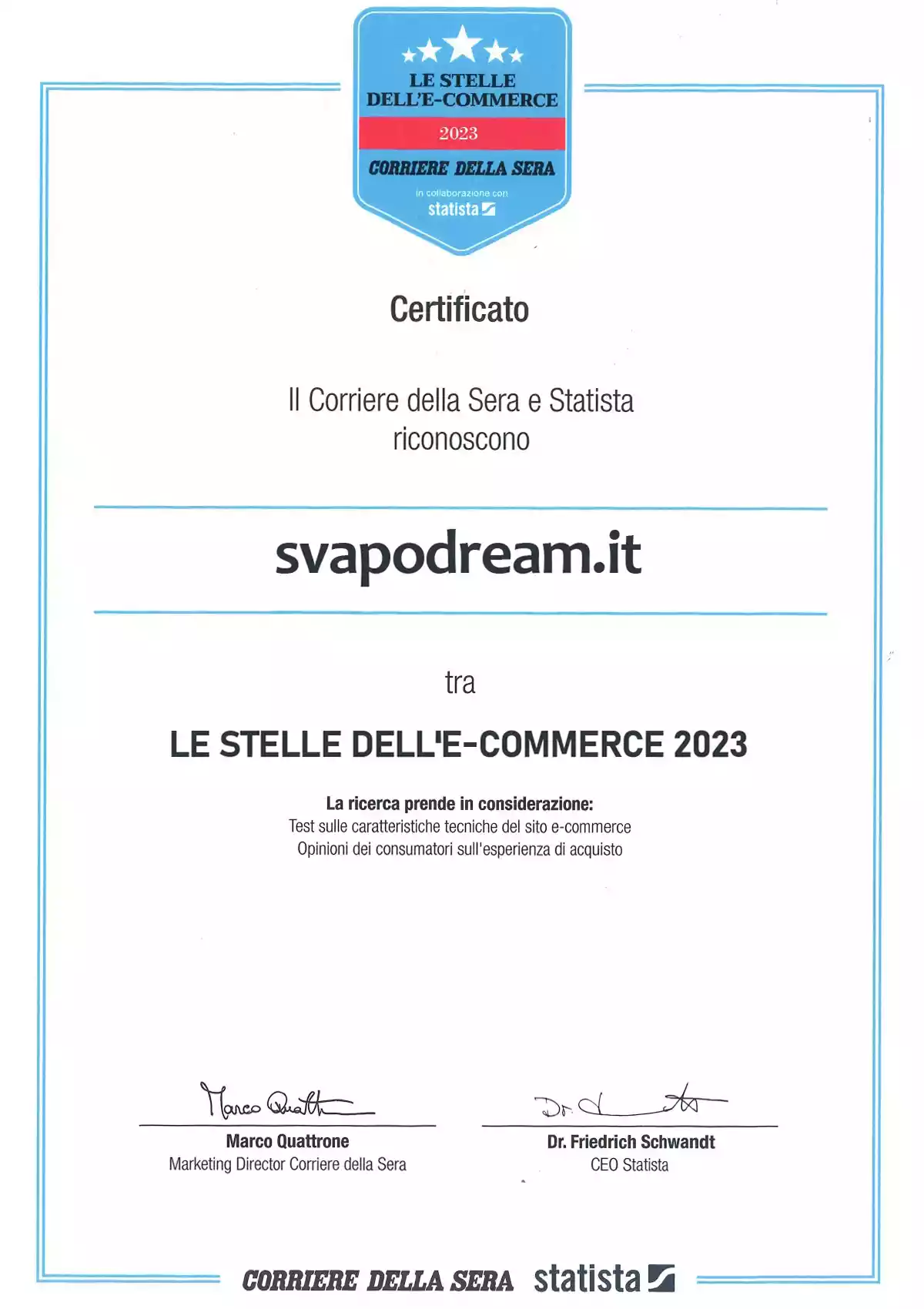 certificato finale